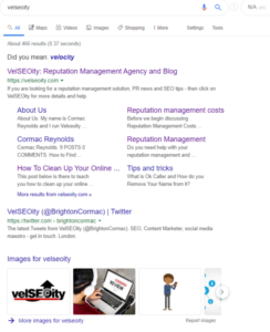 bury negative search results with velseoity