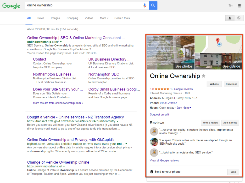 Google Knowledge Graph's can help push down negative results